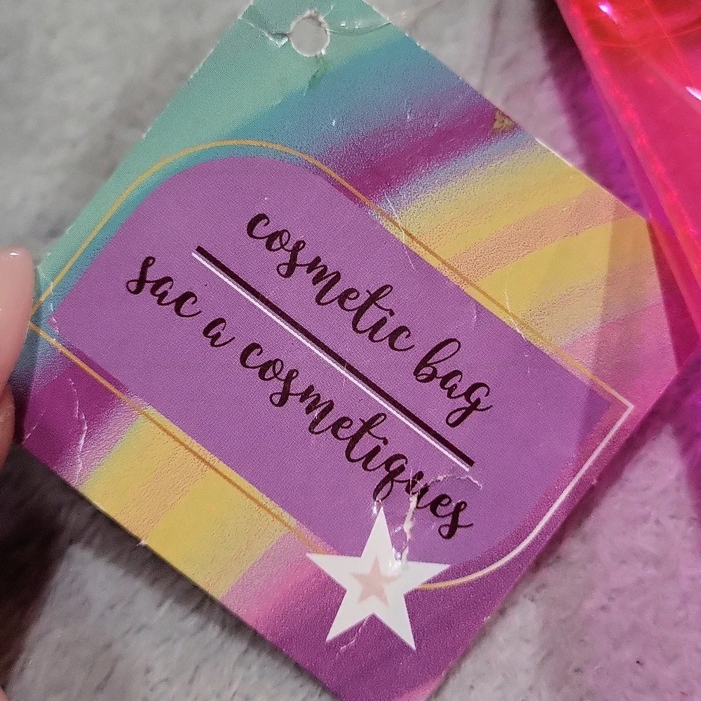 Pink Transparent Cosmetic Pouch